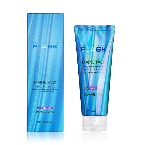 Flask Marine Pack Essence 200ml Aqua Pack 适合极度受损的头发
