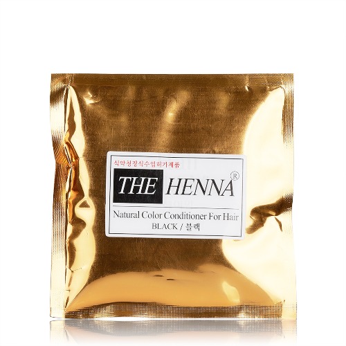 The Henna 100g grayish dye, hypoallergenic, thick, glossy Indian hair.