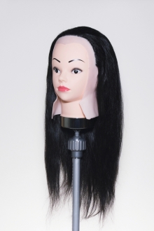 Wigs for practice 18 inches 50% human hair + 50% artificial mixed hair Women